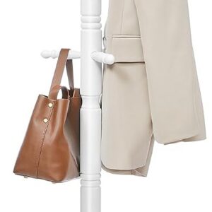 VASAGLE Solid Wood Coat Rack and Stand, Free Standing...