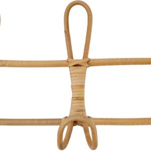 Boho Rattan Wall Hooks – Handmade Wall Mount Coat &...