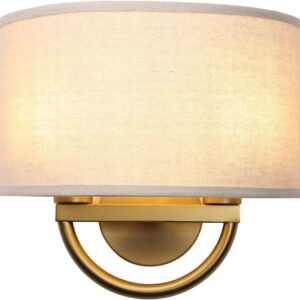 Industrial 2-Lights Wall Sconce Fixtures with Linen...