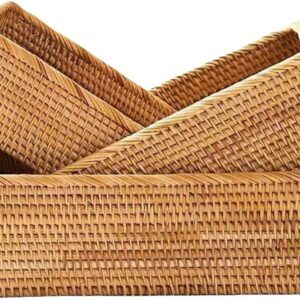 Rattan Storage Baskets, Wicker Baskets for Organizing,...