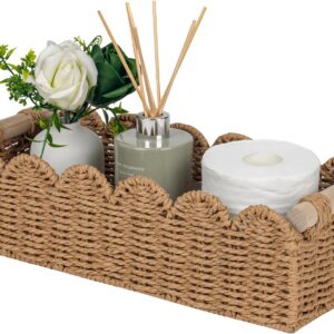 CubesLand Paper Rope Scalloped Edge Toilet Paper Storage...