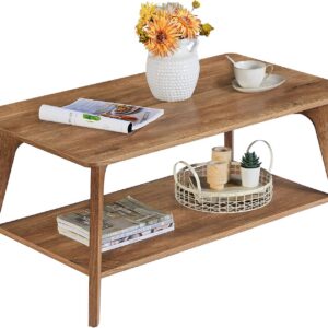 VASAGLE MAEZO Collection - Coffee Table, 2-Tier Center...