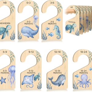 7 PCS Blue Under The Sea Closet Dividers for Baby...