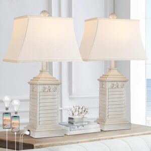 Hamucd Coastal Table Lamps Set of 2, Beach Living Lamps...