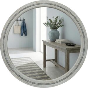 30 Inch Round Farmhouse Mirror for Bathroom Vanity,...