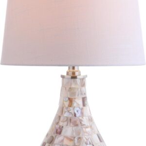 JONATHAN Y 20.5" Seashell Coastal Mini LED Table Lamp...