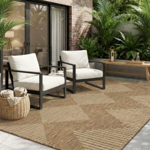 MontVoo-Outdoor Rug Carpet Patio Rug 5x7 ft...