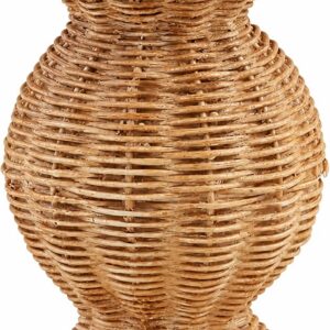 Mud Pie Wide Resin Basket Weave Vase; 6 1/2" x 4 1/4" Dia