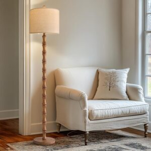 BOBOMOMO 62" Rustic Floor Lamp for Living Room, Retro...