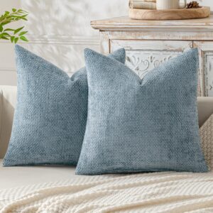 MIULEE Pack of 2 Coastal Blue Throw Pillow Covers 18x18...