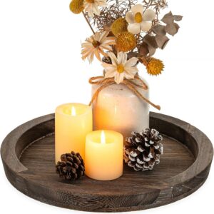 Hanobe Wooden Tray for Coffee Table: Candle Holder Plate...