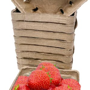 15 Pack Natural Berry Basket 1 Pint, Pulp Fiber Vented...