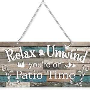 Hotop Patio Decor Patio Sign Decorations Outdoor Metal...