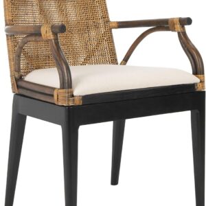 SAFAVIEH Furniture - Gianni Rattan Arm Chair - Brown &...
