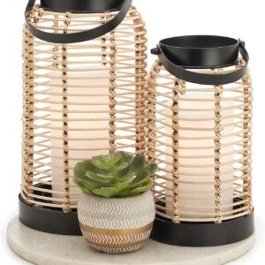 Natural Rattan Boho Lanterns - Handcrafted Chic Decor to...