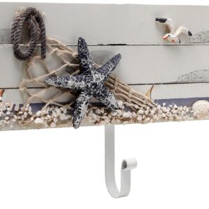 MyGift 3 Hook Coastal Style Wall Mounted Entryway Coat...