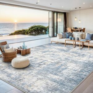 8x10 Area Rugs Washable Living Room Rug-No Slip Soft...