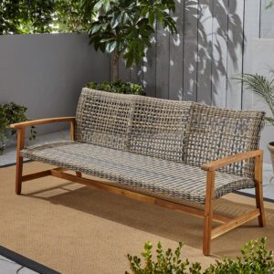 Christopher Knight Home Marcia Outdoor Wood Sofa,...