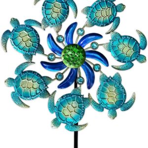 COOZZYHOUR 39" Sea Turtle Wind Spinners Garden...
