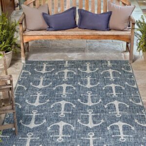 Unique Loom Outdoor Coastal Collection Area Rug - Ahoy...