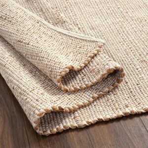 GRUHUM Jute Cotton Area Rug 8'x10' ft Large Hand Woven...