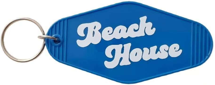 Beach House Keychain Blue Beach House Motel Key Ring New... Beach House Keychain Blue Beach House Motel Key Ring New...