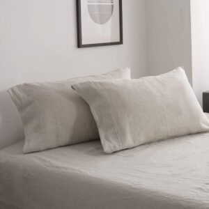 Simple&Opulence 100% French Linen Pillowcase Queen...