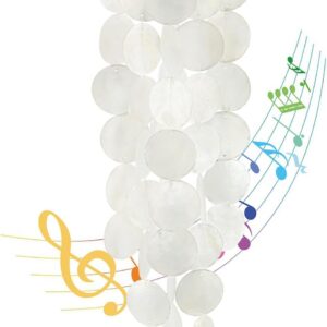 Wind Chimes for Outside - Handcrafted White Capiz Shells...