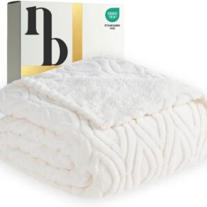 The Seacliff Blanket 50x60 Throw, Lighthouse Cream –...