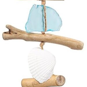 JQAQJU Wooden Driftwood Wall Decor, Starfish Bathroom...