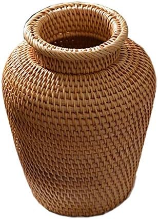 Autumn Rattan Woven Vase Art Vase Fashion Tabletop... Autumn Rattan Woven Vase Art Vase Fashion Tabletop...
