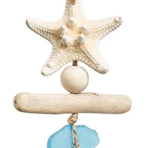 JQAQJU Sea Glass Wooden Nautical Wall Decor Coastal...
