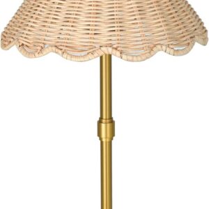 Cordless Boho Rattan Table lamp, 5200-mAh Rechargeable...