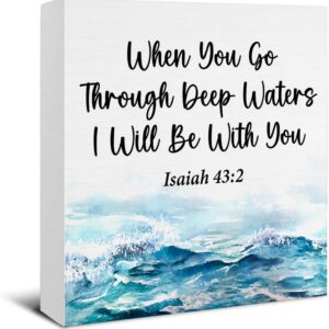 Bible Verse Desk Accessories - Ocean Room Decor -...