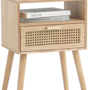 MaxSmeo Modern Nightstand Rattan Side End Table with...