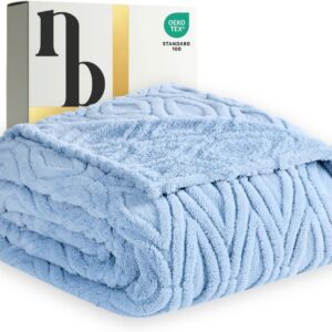 The Seacliff Blanket 50x60 Throw, Tidewater Blue –...