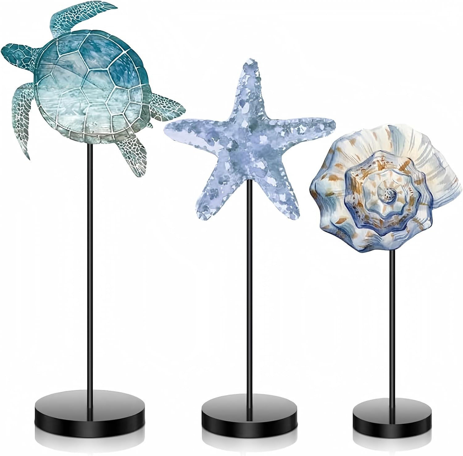 Maitys 3 Pcs Sea Table Decor Coastal Turtle Starfish... Maitys 3 Pcs Sea Table Decor Coastal Turtle Starfish...