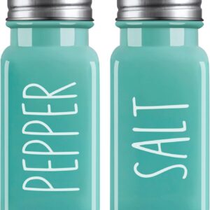 Turquoise Salt and Pepper Shakers Set - Teal Farmhouse...
