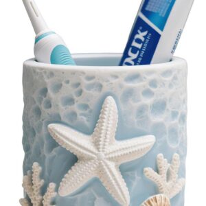 WAIT FLY Resin Starfish Toothbrush Holder, Toothbrush...