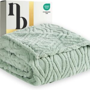 The Seacliff Blanket 50x60 Throw, Palm Sage Green –...
