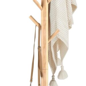 Haddockway Wooden Coat Rack Stand with 8 Hooks New...