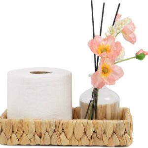 Water Hyacinth Bathroom Vanity Tray, 10 Inch | Toilet...