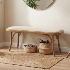 Farmhouse Wood Bench Small Entry Way Bench Seat Narrow...