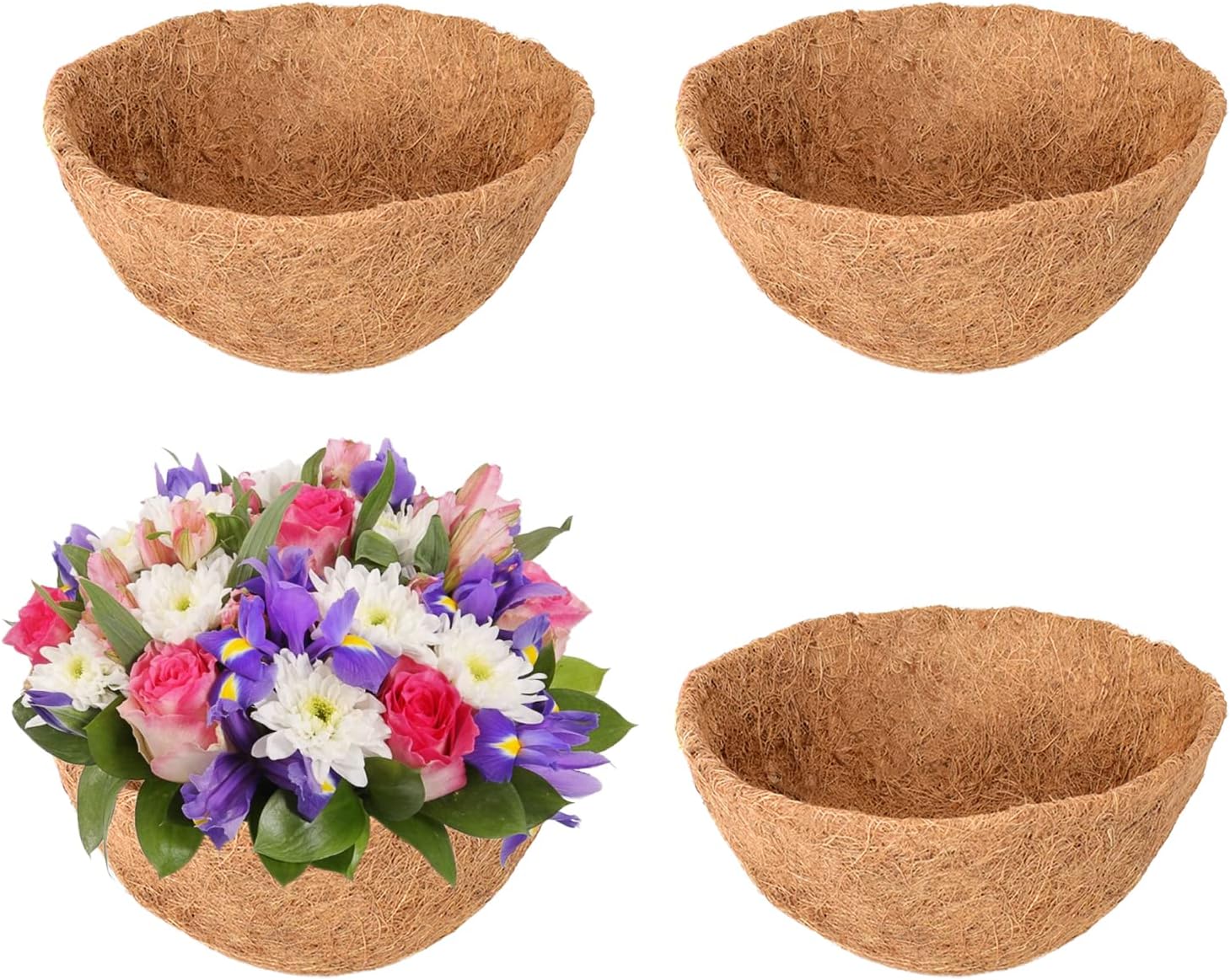 Legigo 4 Pack 10 Inch Hanging Basket Coco Liners... Legigo 4 Pack 10 Inch Hanging Basket Coco Liners...