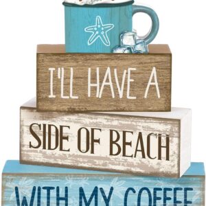 Lineshading 4 Pcs Beach Table Decorations Coastal Summer...