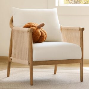 CHITA Braid Accent Chair, Modern Armchair with Solid...