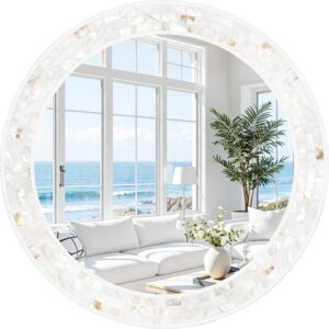 Tanmicoshomy Round Wall Mirror 30 Inch for Bathroom |...
