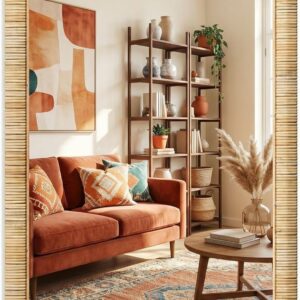 Barnyard Designs Rattan Wall Mirror Natural Honey (24" x...