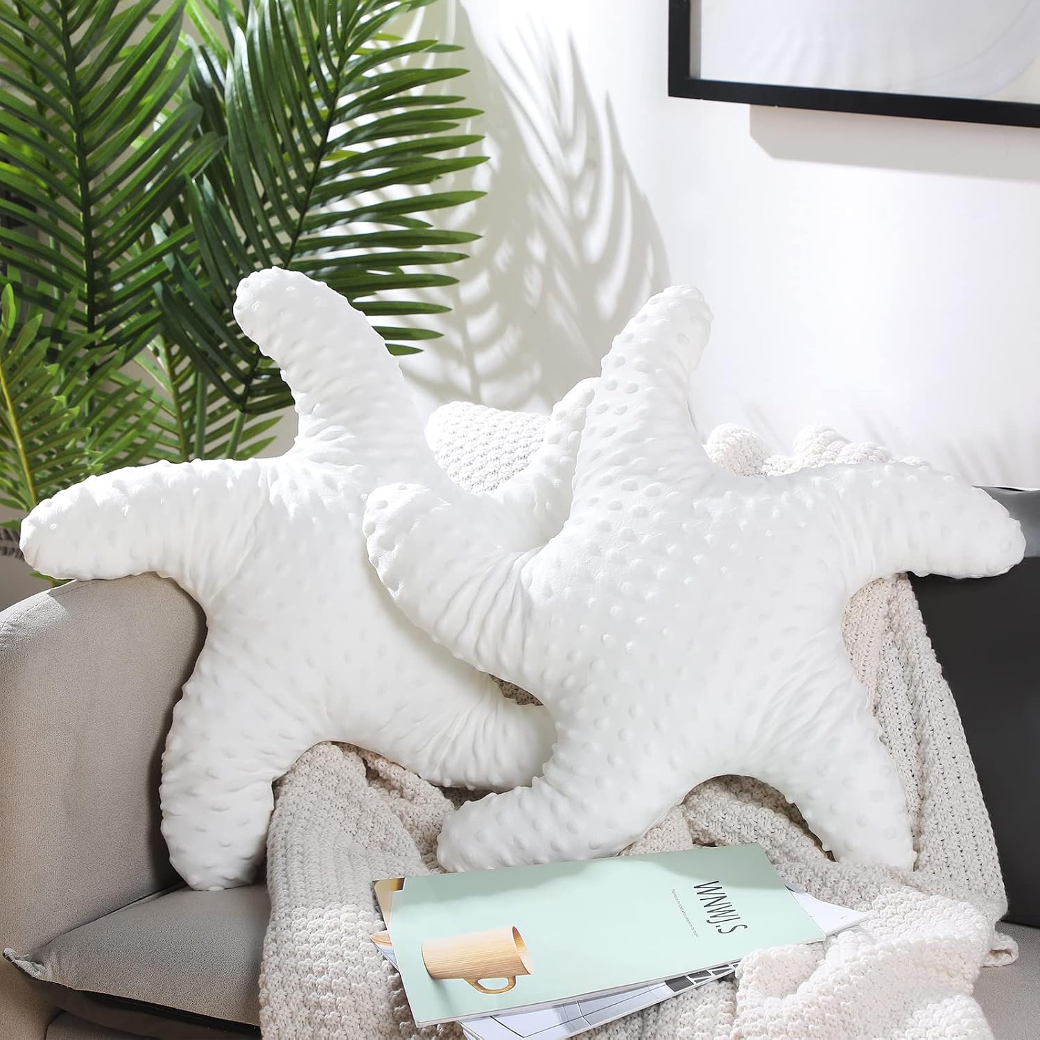 Fumete Starfish Pillow Beach Starfish Shaped Throw... Fumete Starfish Pillow Beach Starfish Shaped Throw...