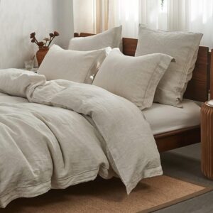 Simple&Opulence 100% French Flax Linen Duvet Cover Set...